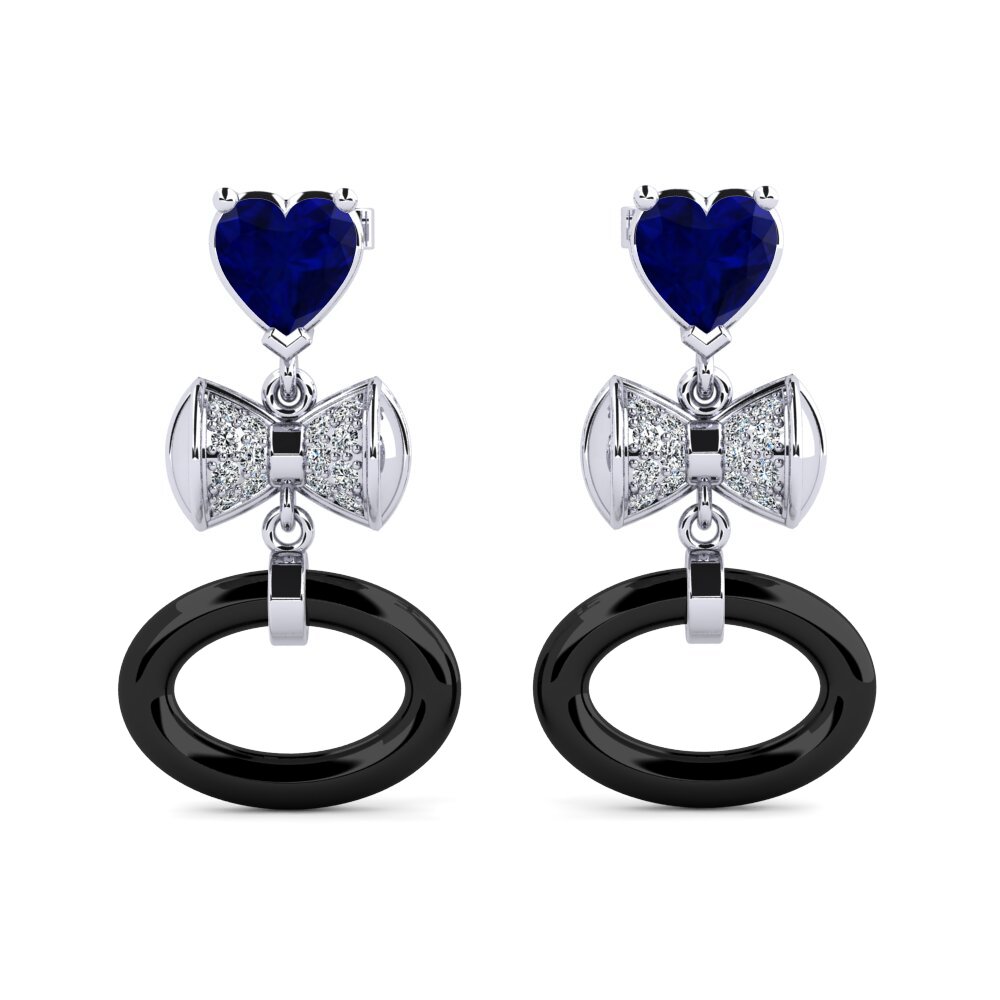White Silver Sapphire Women's Earring Ritas