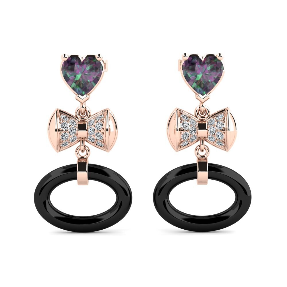 18ct Rose Gold Mystic Topaz Women's Earring Ritas
