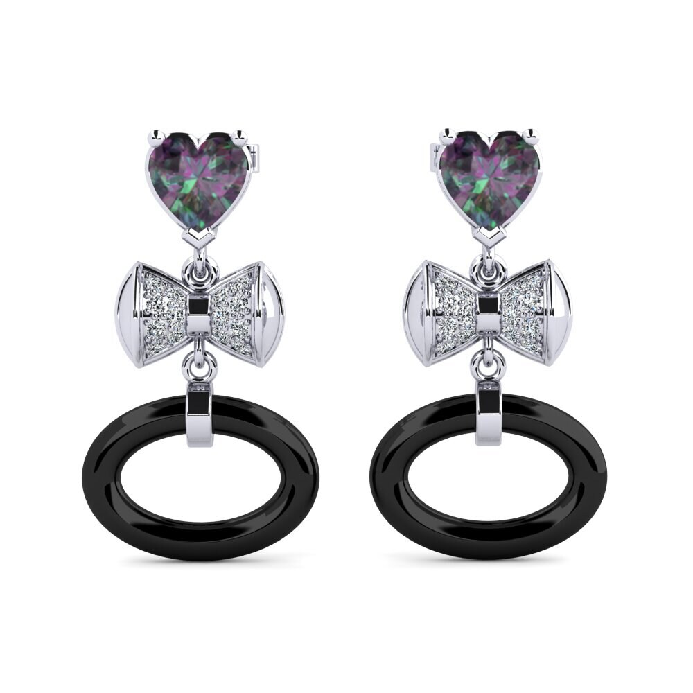 950 Platinum Mystic Topaz Women's Earring Ritas