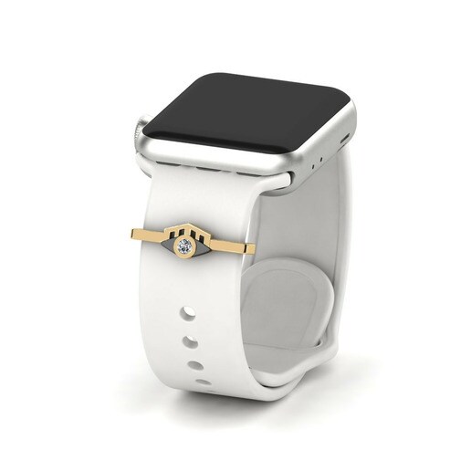 Phụ kiện Apple Watch® Rivarde - A 585 Vàng và Rhodium Đen & Đá Swarovski