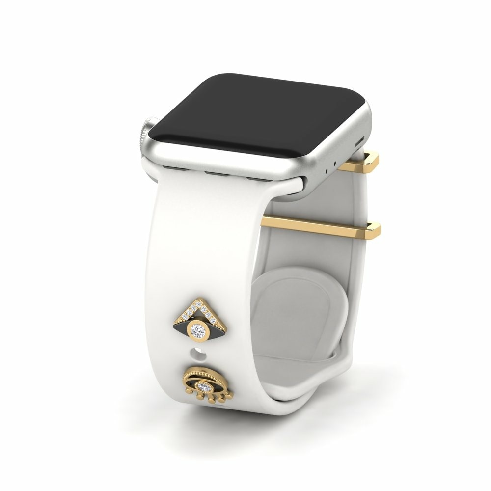 Accesorios Para Apple Watch® Rivarde - Set 585 Oro Amarillo con Rodio Negro Diamante