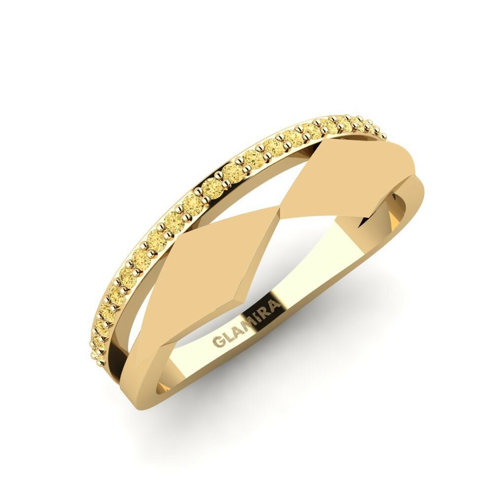 Or Jaune 18k Diamant Jaune Bague Rivera