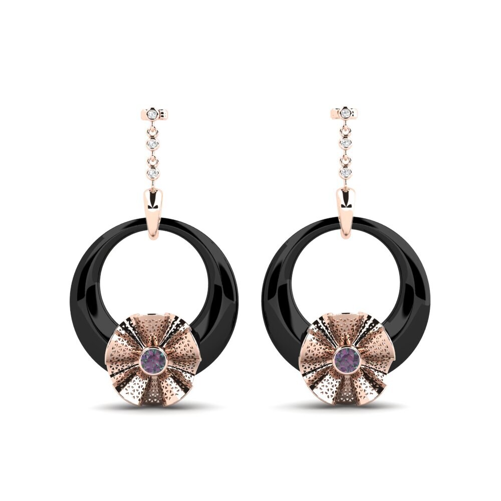 18ct Rose Gold Mystic Topaz Women's Earring Rizo