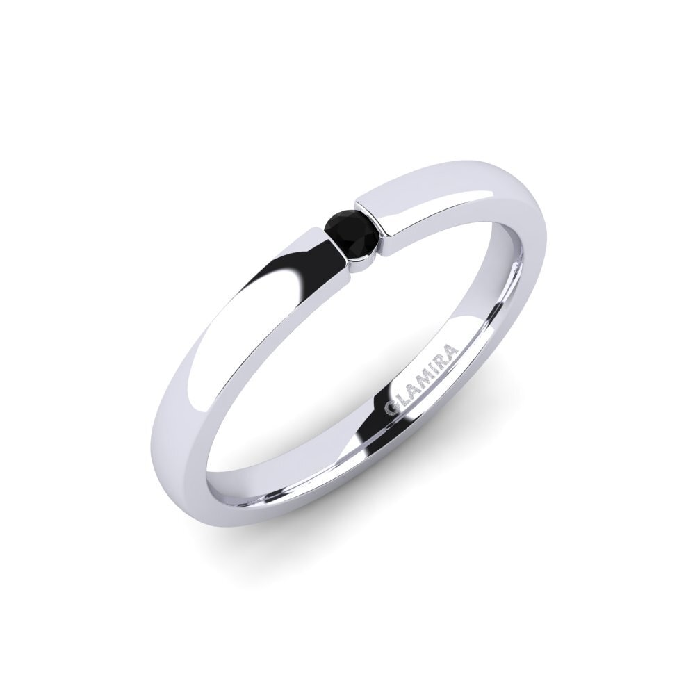 Diamant Noir Bague de fiançailles Lissy 0.05crt
