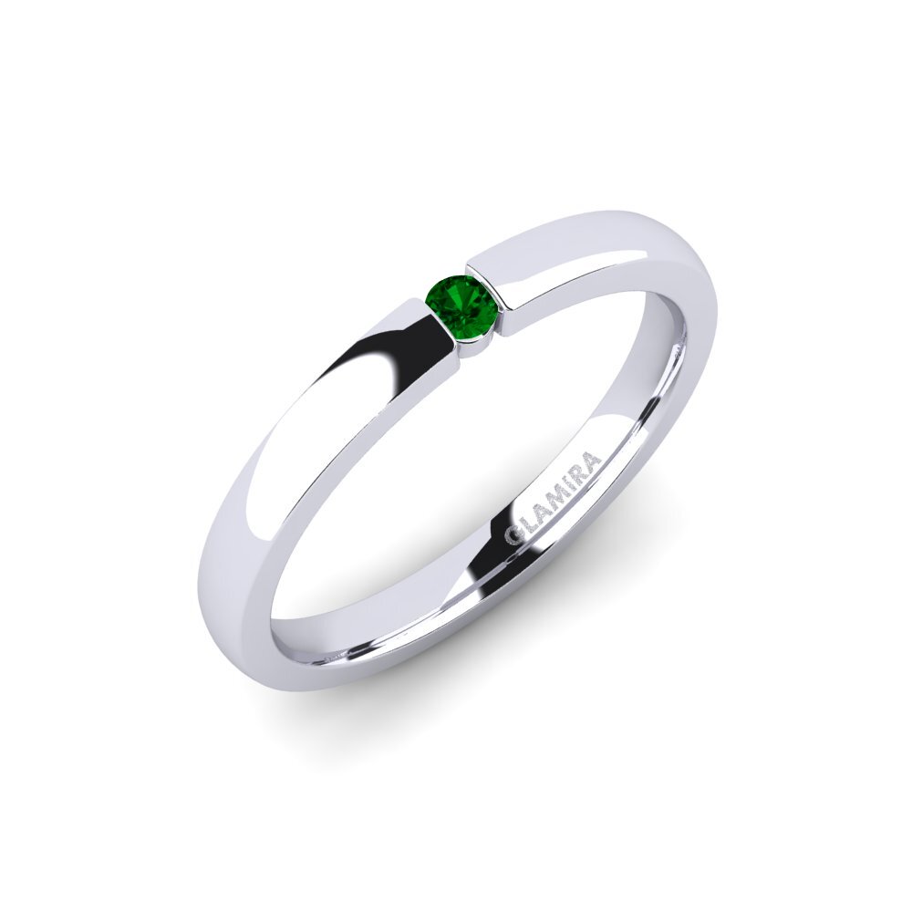 Green Zirconia Engagement Ring Lissy 0.05crt