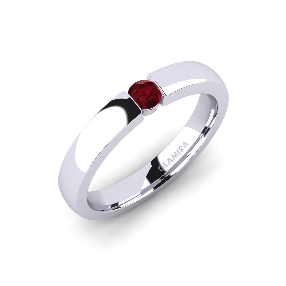 Rund Rubin Verlobungsringe Lissy 0.16crt