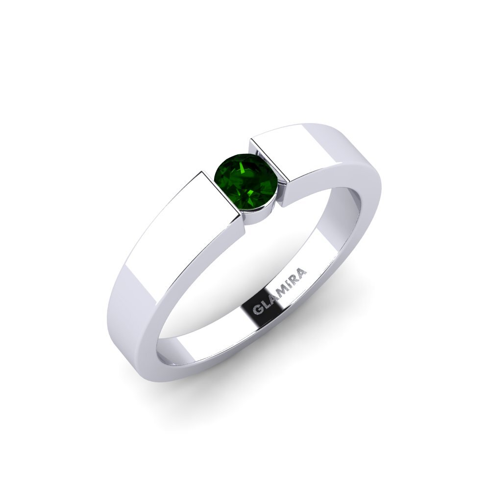 Green Tourmaline Engagement Ring Nature 0.25 crt
