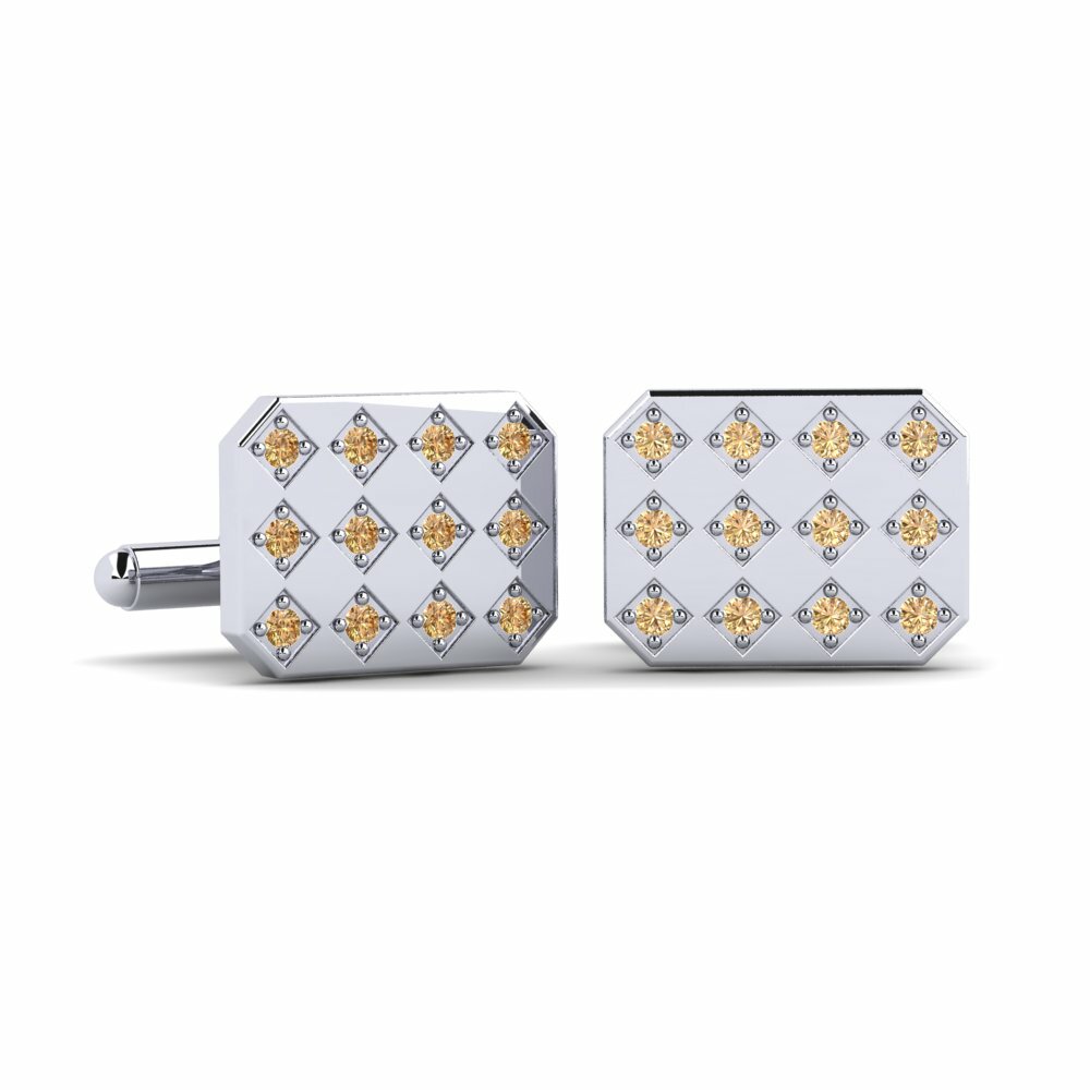 Brown Diamond Cufflink Robbin