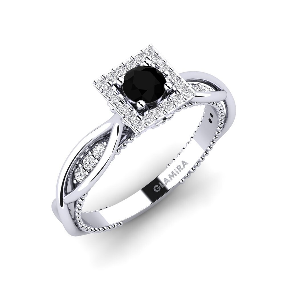 Black Onyx Engagement Ring Robettina