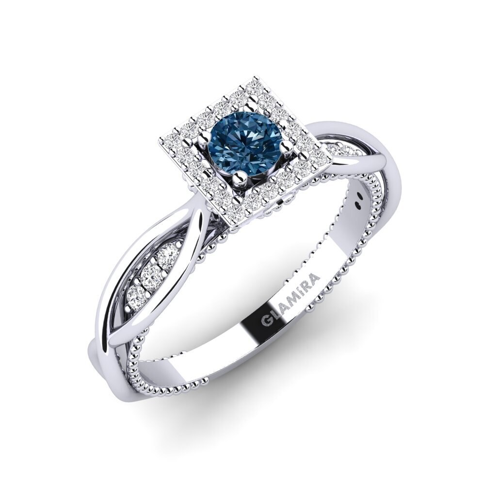 Diamante Azul Anillo de compromiso Robettina