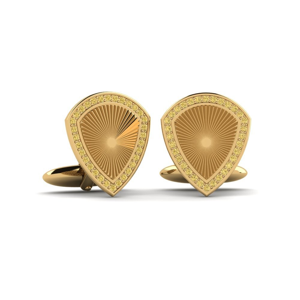 Gul Diamant Manchetknap Robi