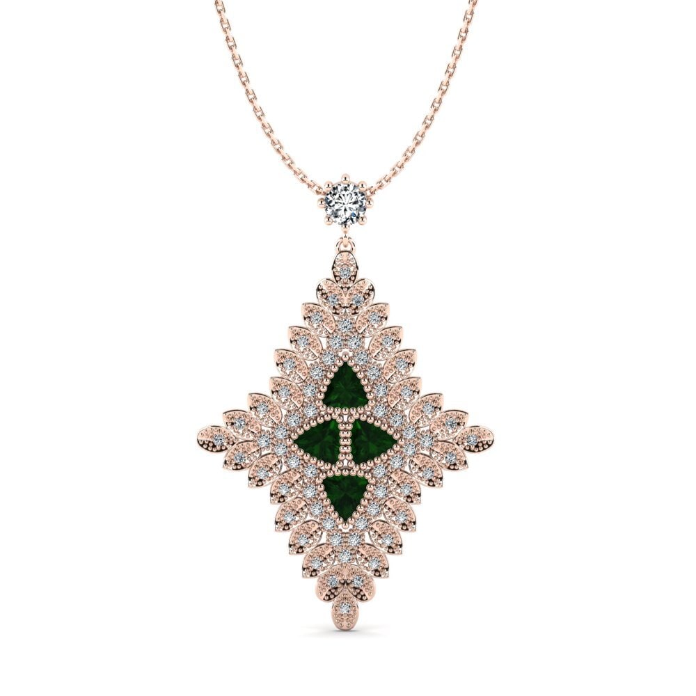 Trillion Green Tourmaline Women's Pendant Roella