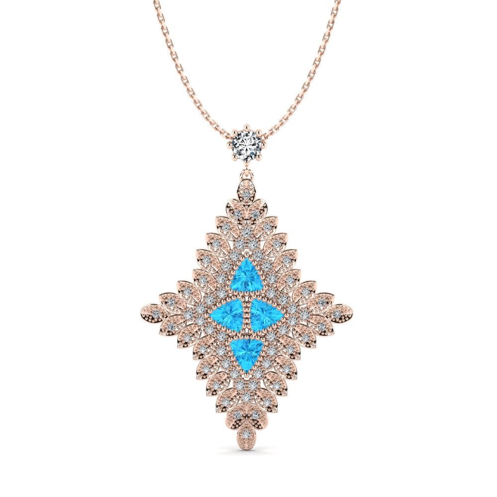 Trillion Blue Topaz Women's Pendant Roella