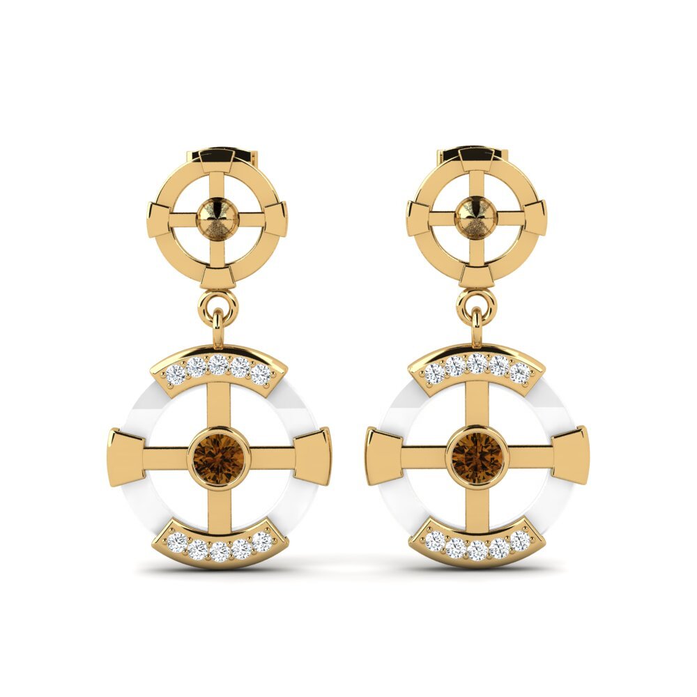 Brown Zircon Women's Earring Rohlfing