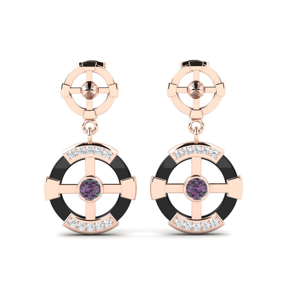 18ct Rose Gold Mystic Topaz Women's Earring Rohlfing