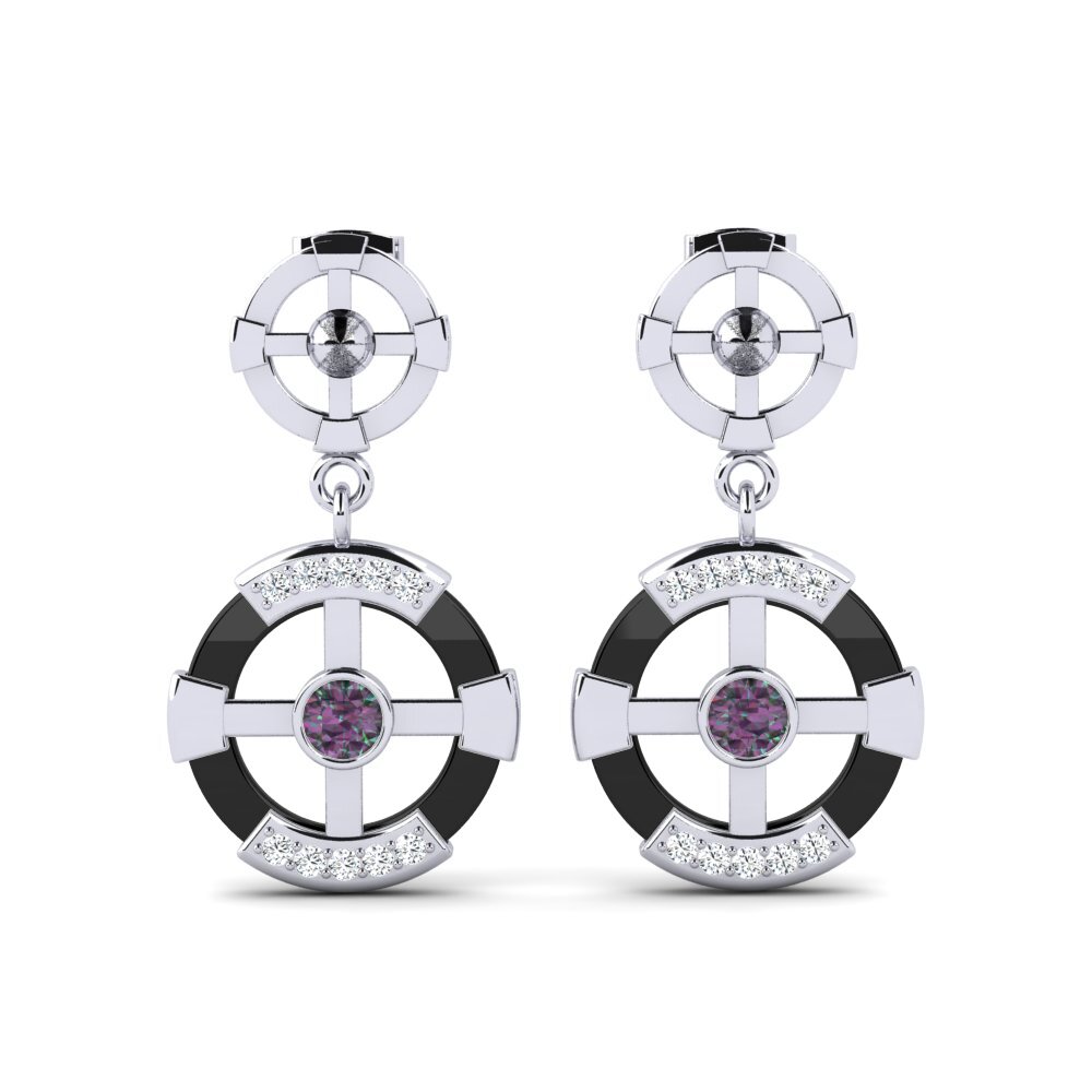 950 Platinum Mystic Topaz Women's Earring Rohlfing