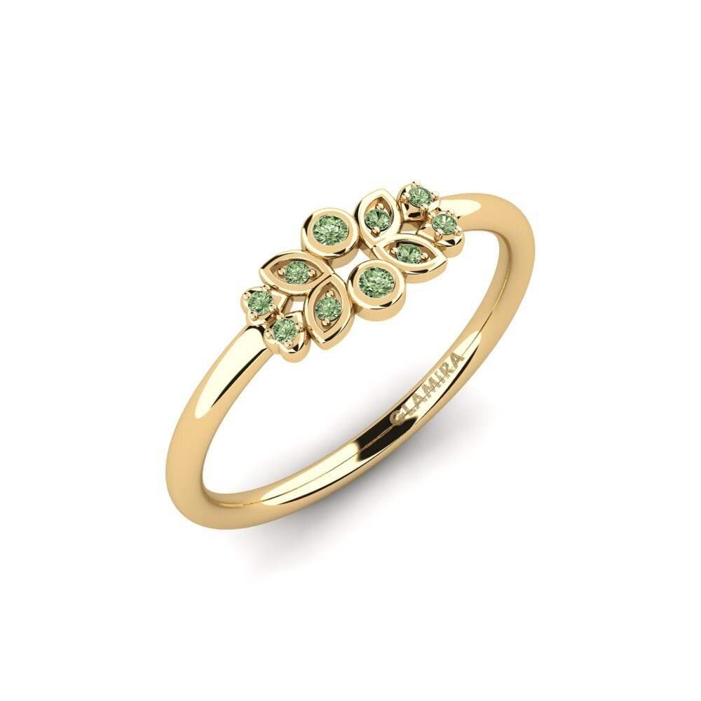 Diamante Verde Anel Roinch