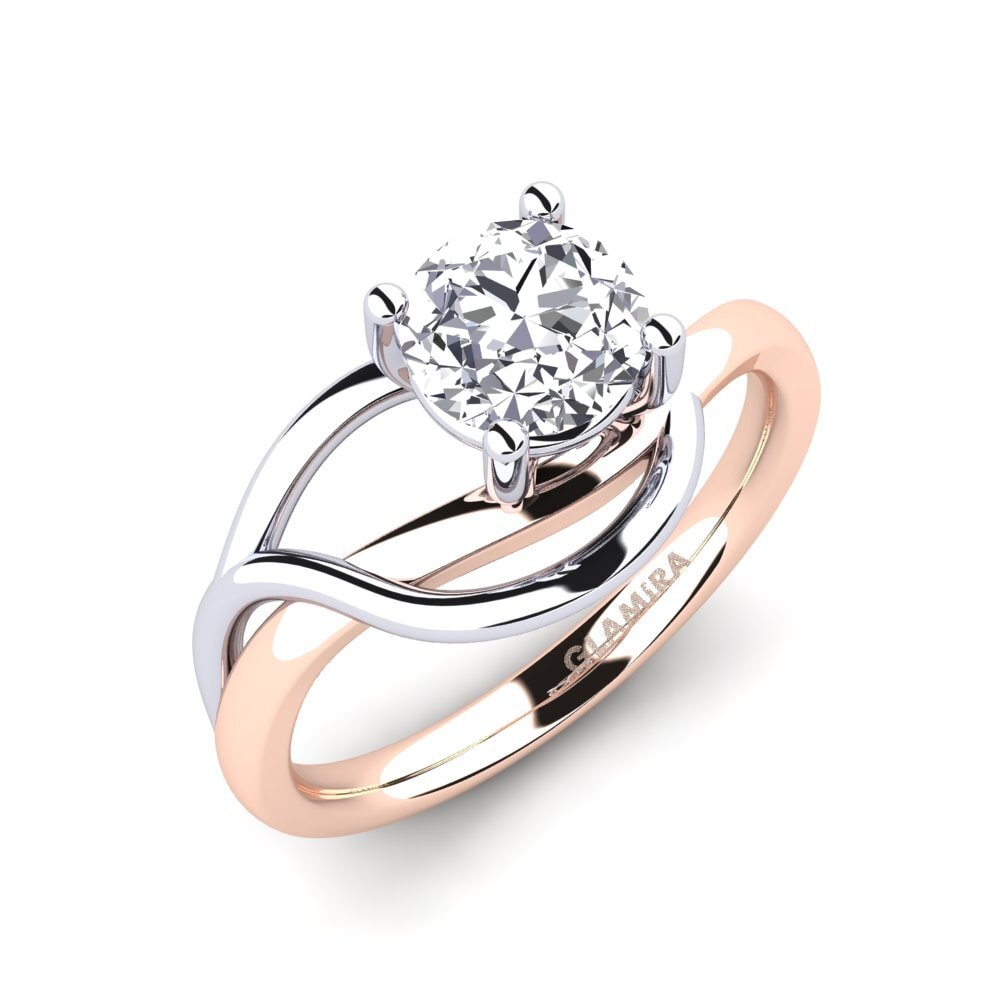 18ct Rose & White Gold Engagement Ring Roisina