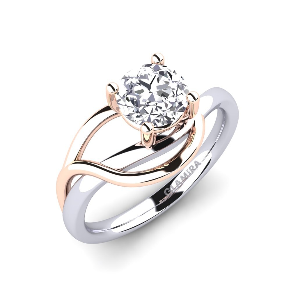 14ct White & Rose Gold Engagement Ring Roisina