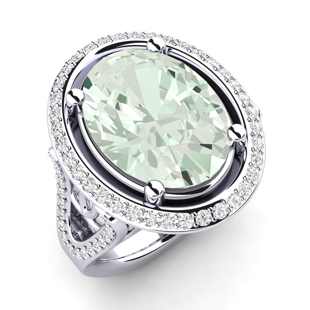 Green Amethyst Ring Romaine