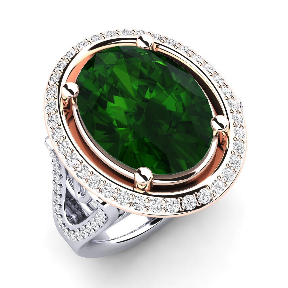 18ct White / Rose Gold Ring Romaine
