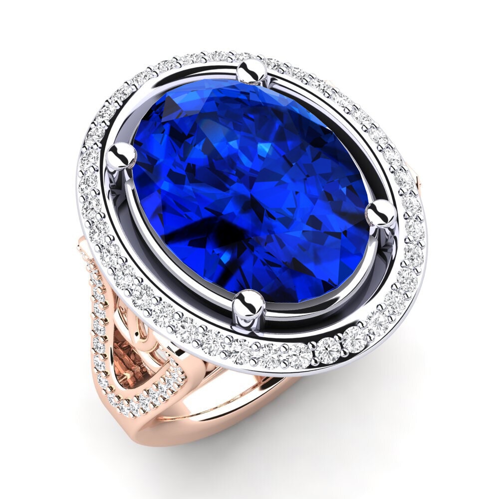 18ct Rose & White Gold Ring Romaine