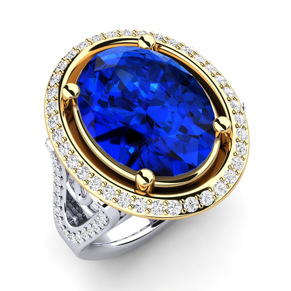 18ct White / Yellow Gold Ring Romaine