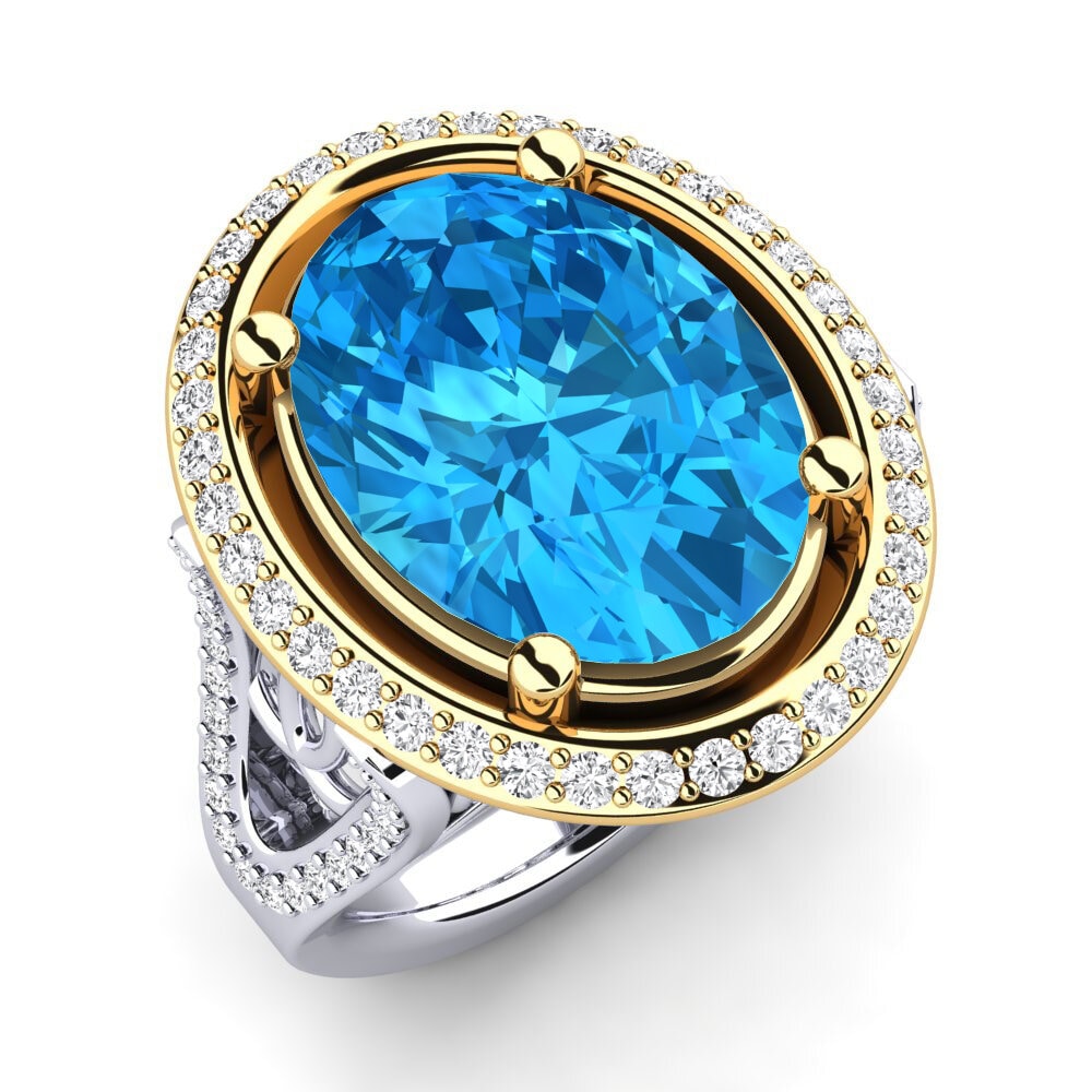 14ct White / Yellow Gold Ring Romaine