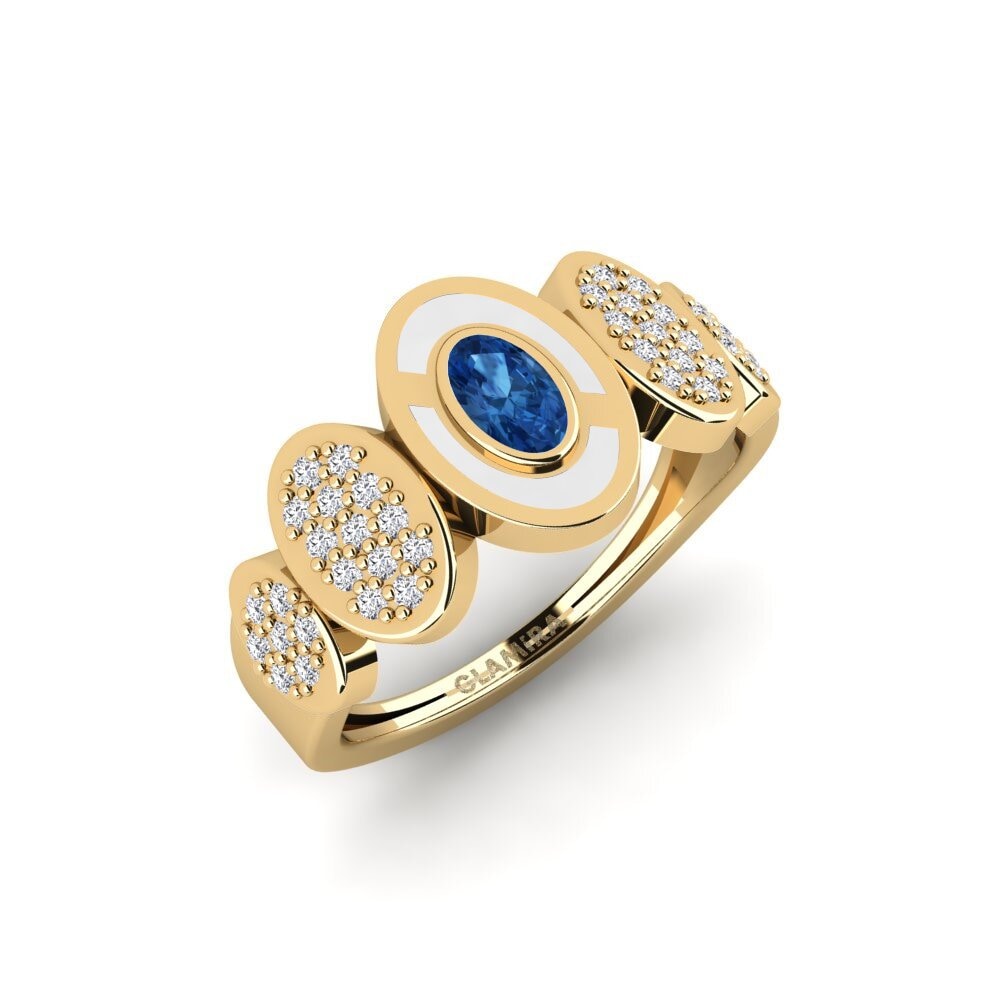 Dunkelblauer Zirkonia Ring Romana