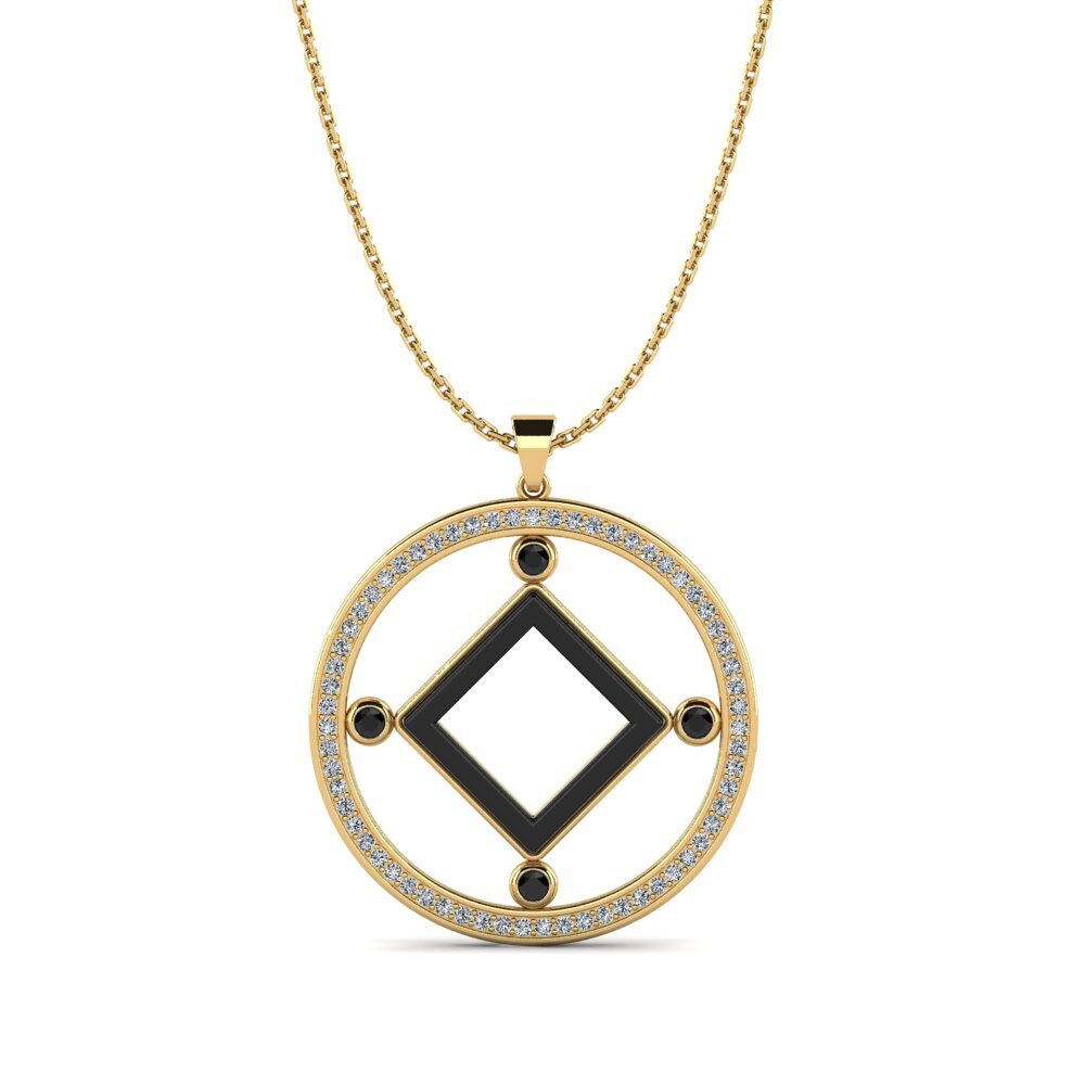 Diamante Negro Colgante de Mujer Romane