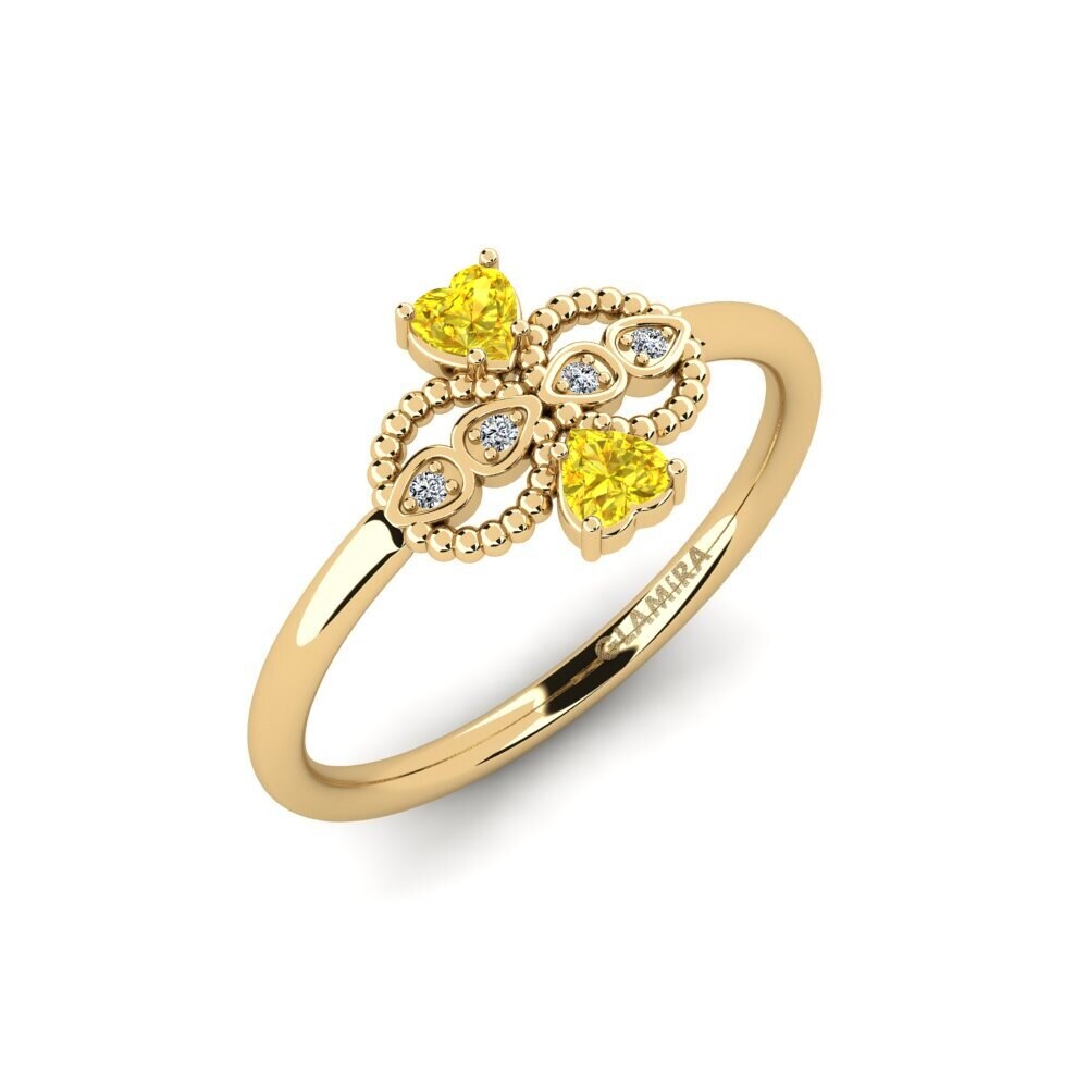 Yellow Sapphire Ring Romb