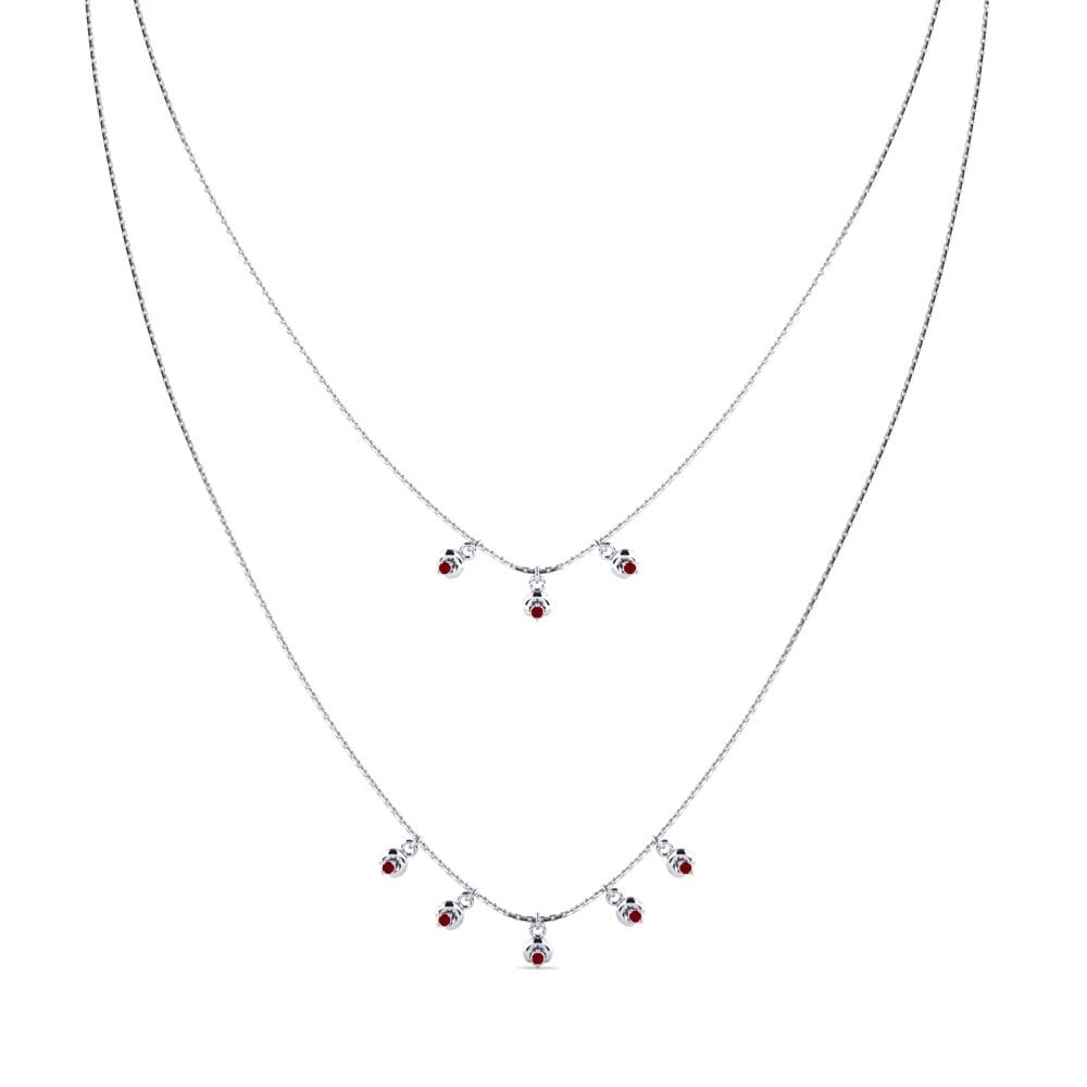 Red Zirconia Women's Necklace Rometta