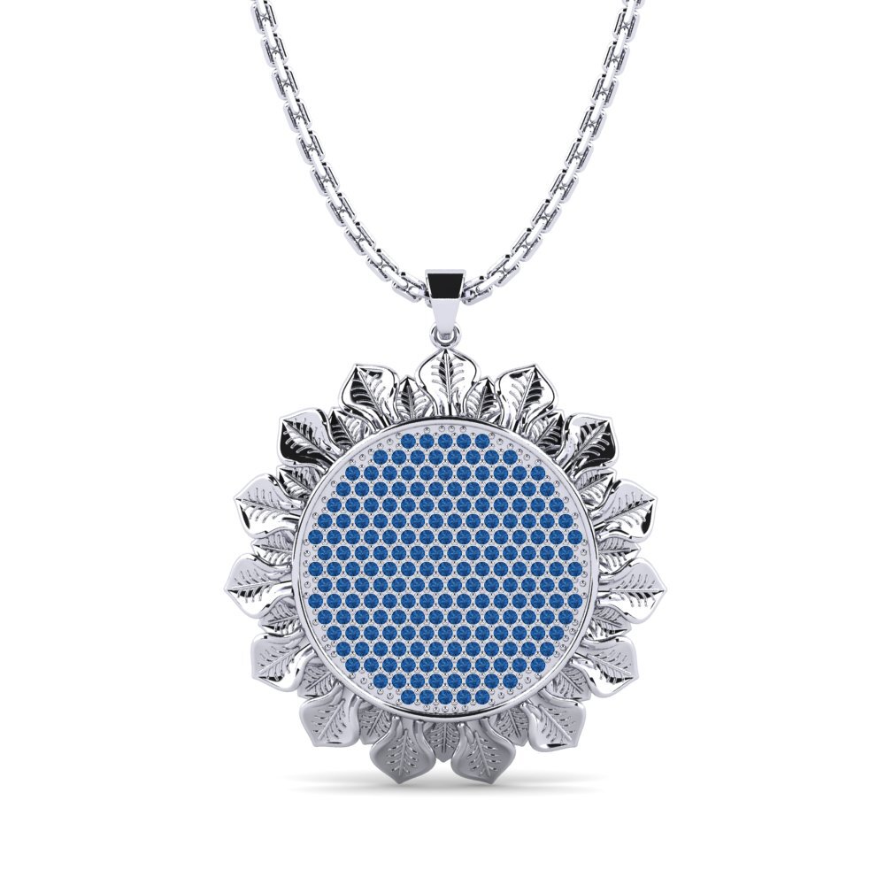 Circonita Azul Oscuro Colgante de Mujer Romig