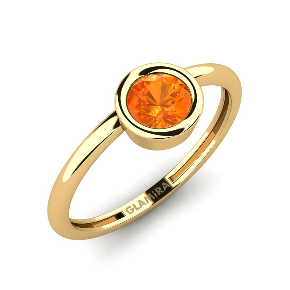 Anillo Rondek B Zafiro Naranja