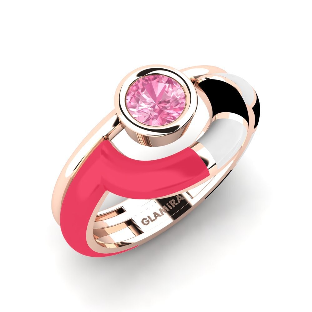 Zafiro Rosado Anillo Rondek SET