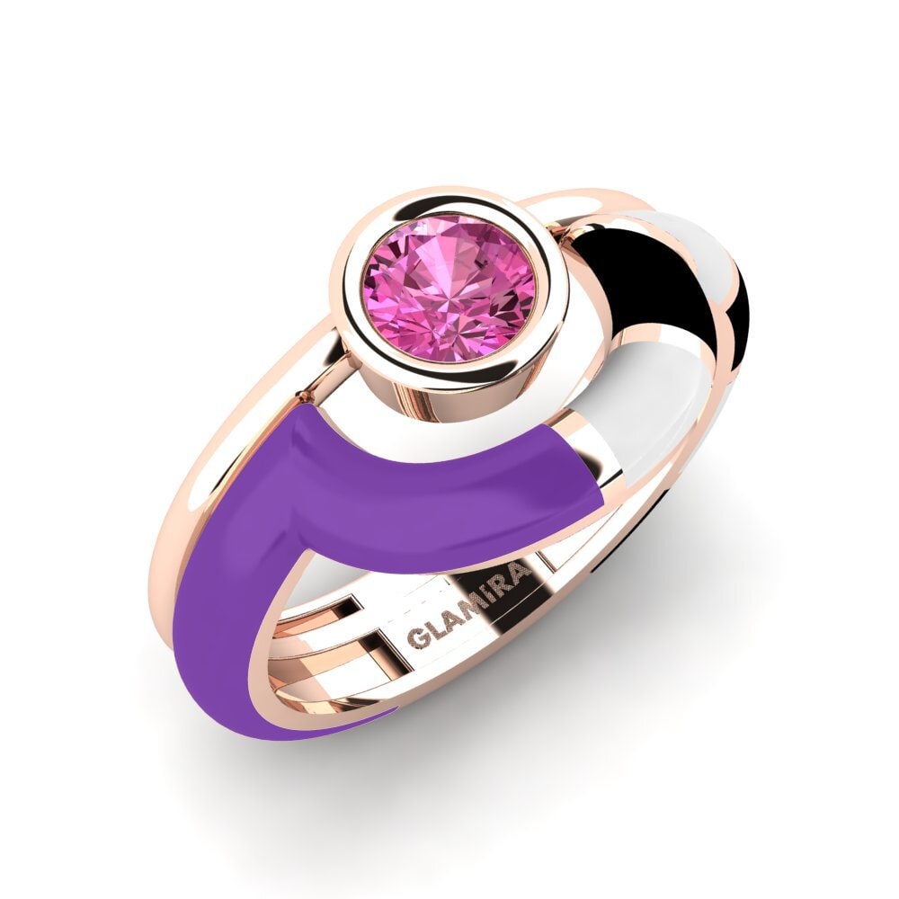 Rosa Topas Ring Rondek SET