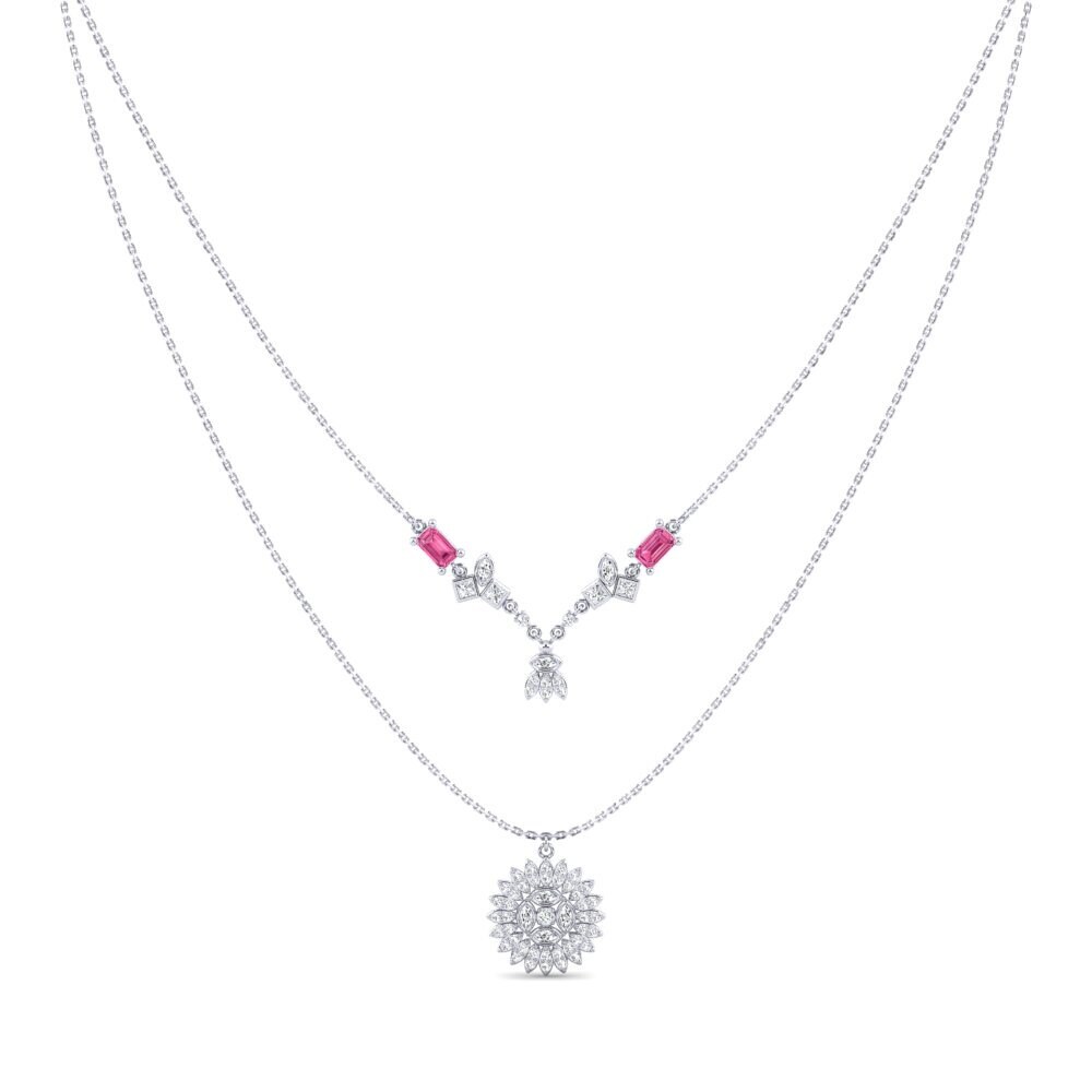 Pink Tourmaline Women's Necklace Ronghan