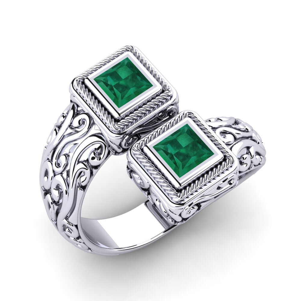 Nhẫn nam Ronita Đá Emerald / Ngọc lục Bảo