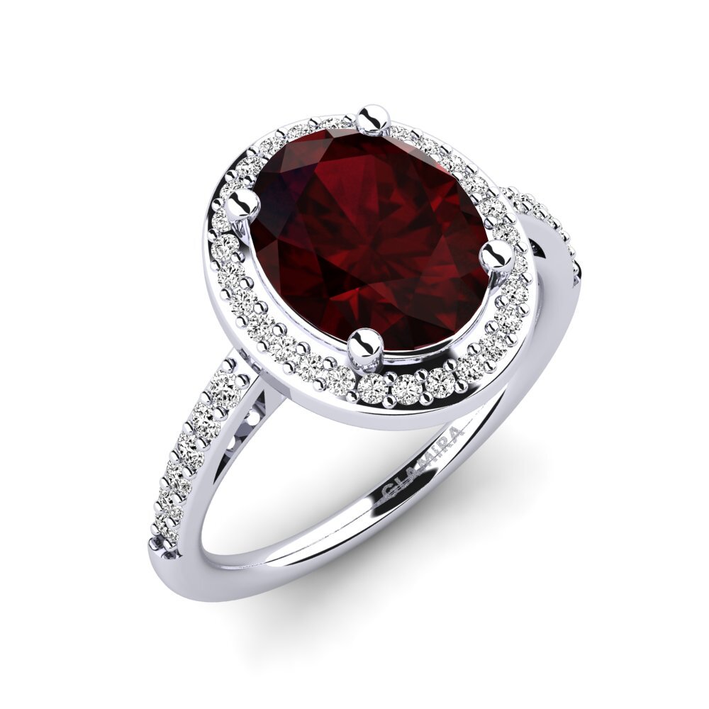 Garnet Engagement Ring Ropelina