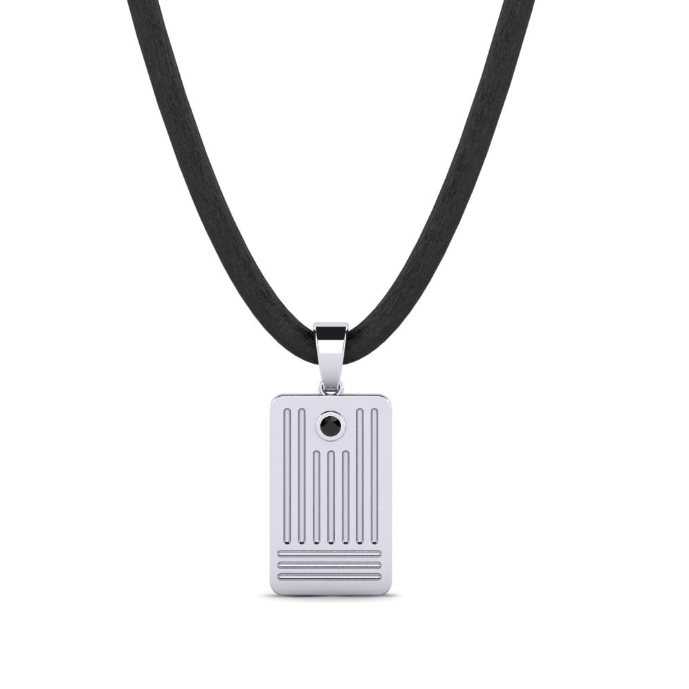 925 Prata de lei Ônix Negro Pingente masculino Ropur