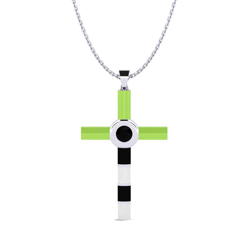 Black Sapphire Women's Pendant Rosado