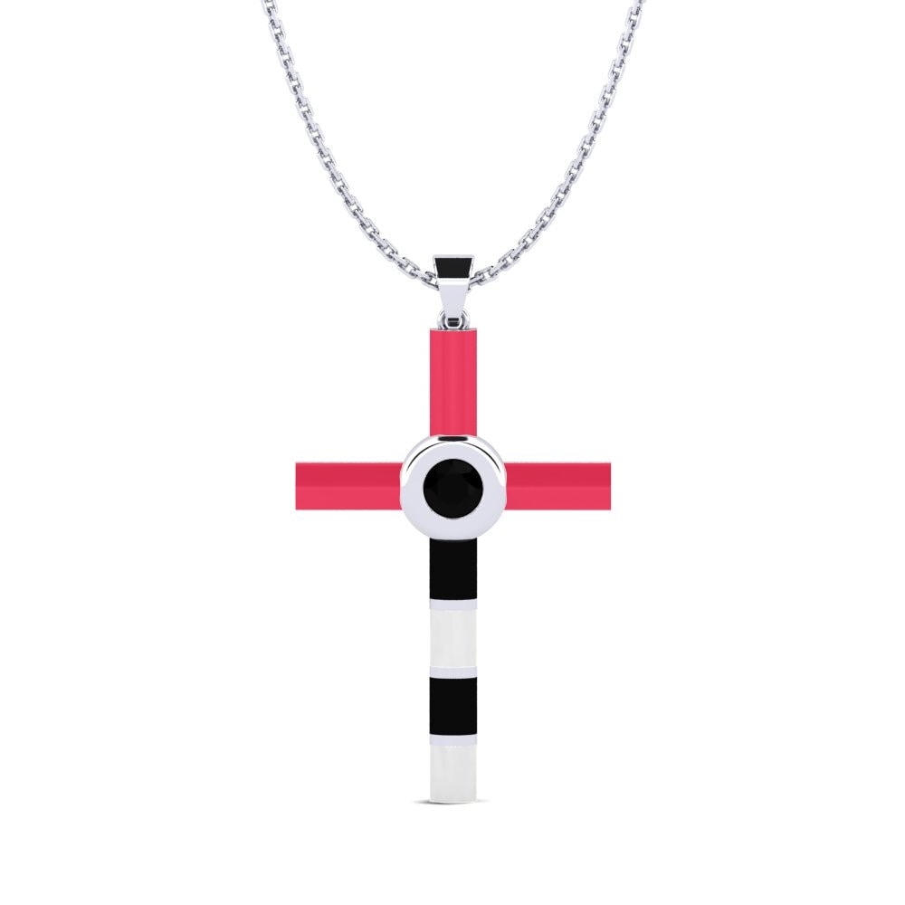 Black Sapphire Women's Pendant Rosado
