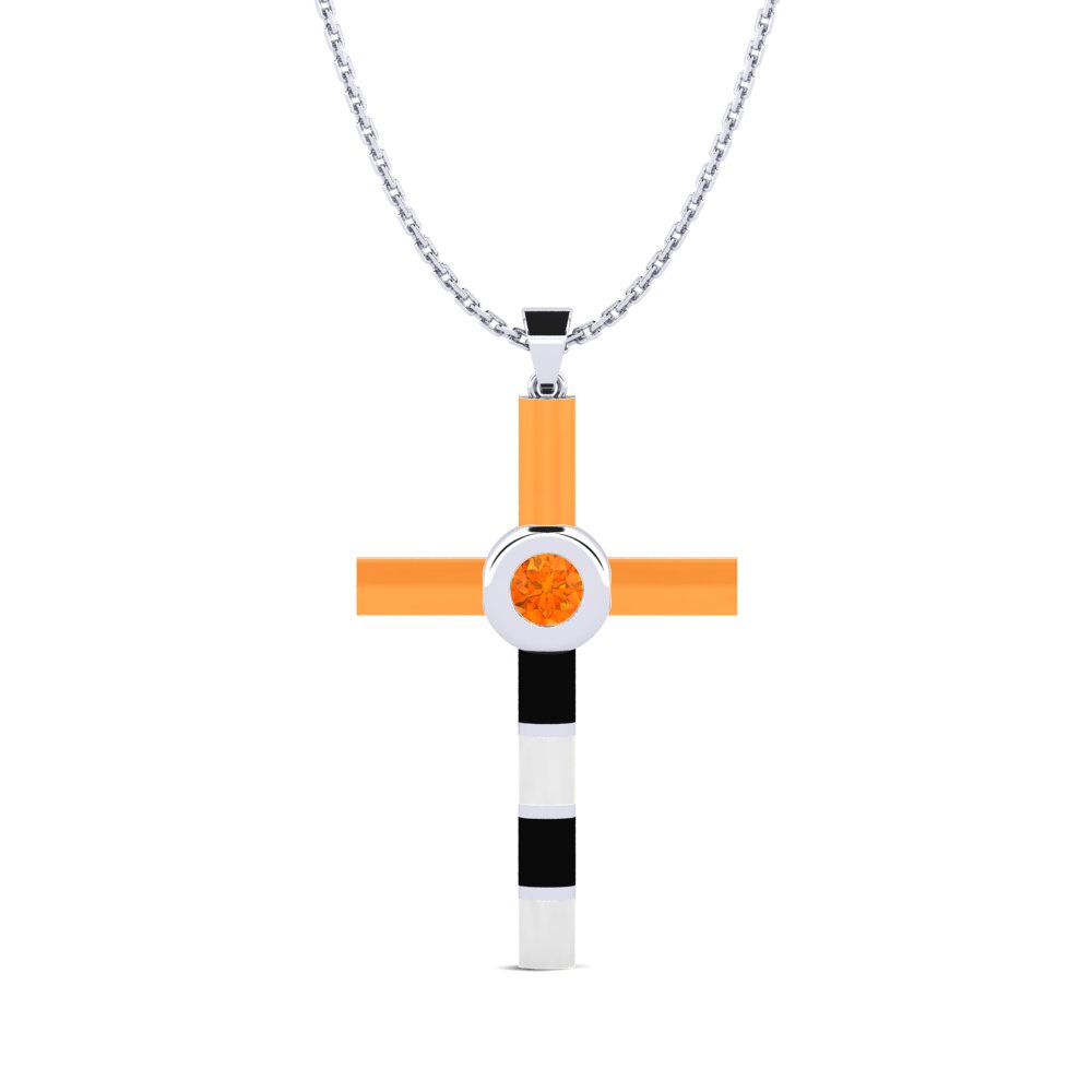 Orange Sapphire Women's Pendant Rosado