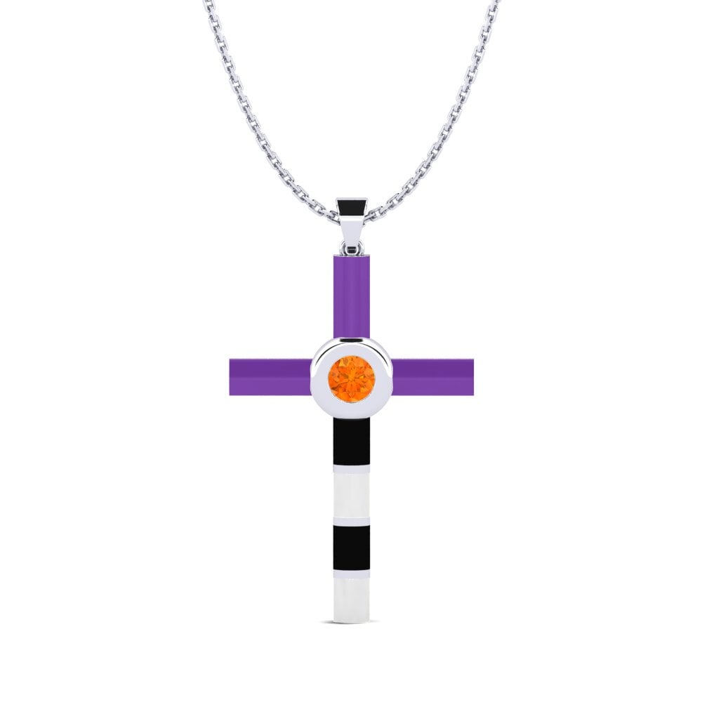 Orange Sapphire Women's Pendant Rosado