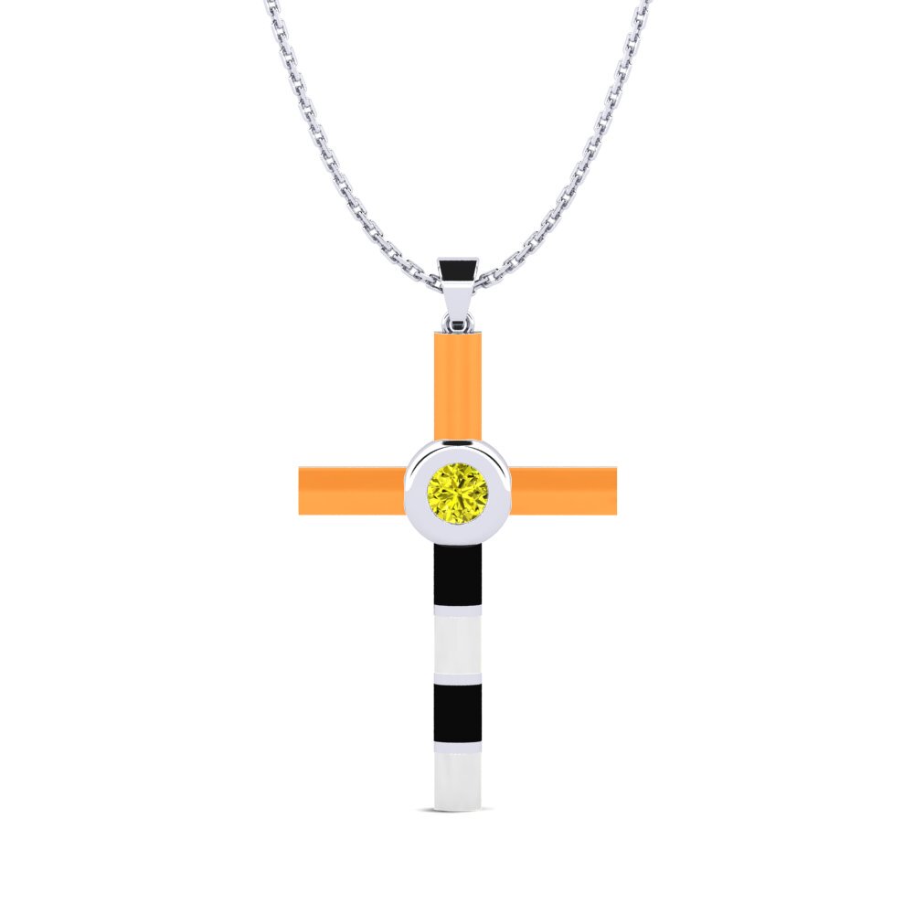 Yellow Diamond Women's Pendant Rosado