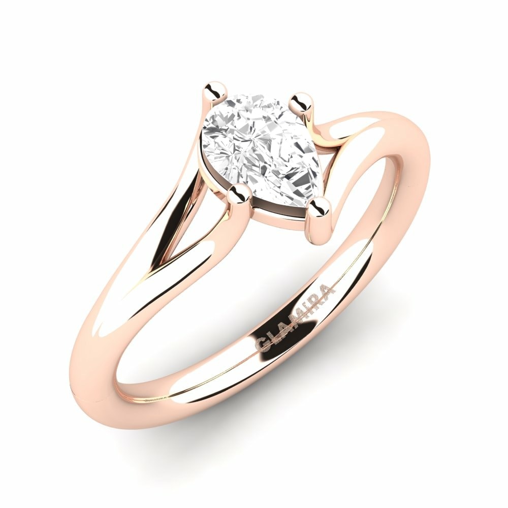 White sapphire Engagement Ring Rosalind