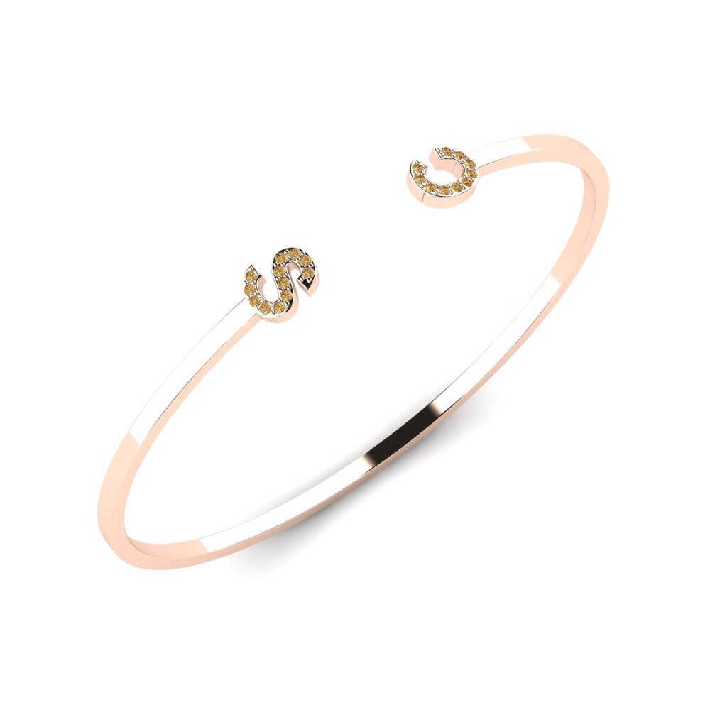 14ct Rose Gold Brown Diamond Women's Bracelet Rosann