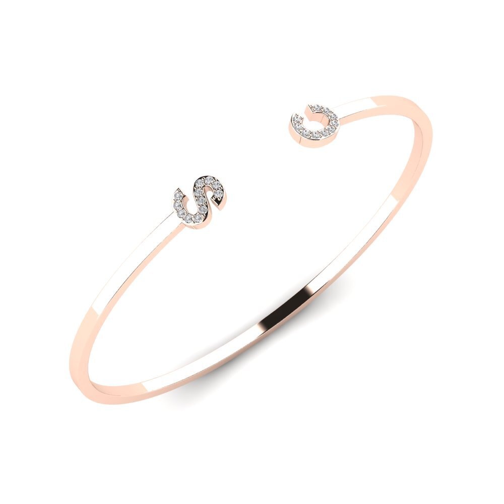 14ct Rose Gold White sapphire Women's Bracelet Rosann