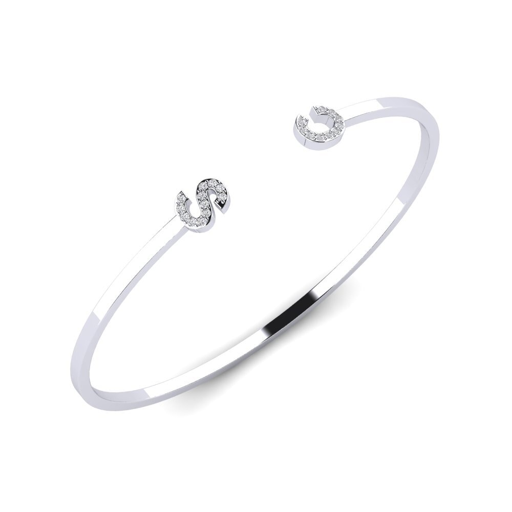 White Silver Lab Grown Diamond Women's Bracelet Rosann