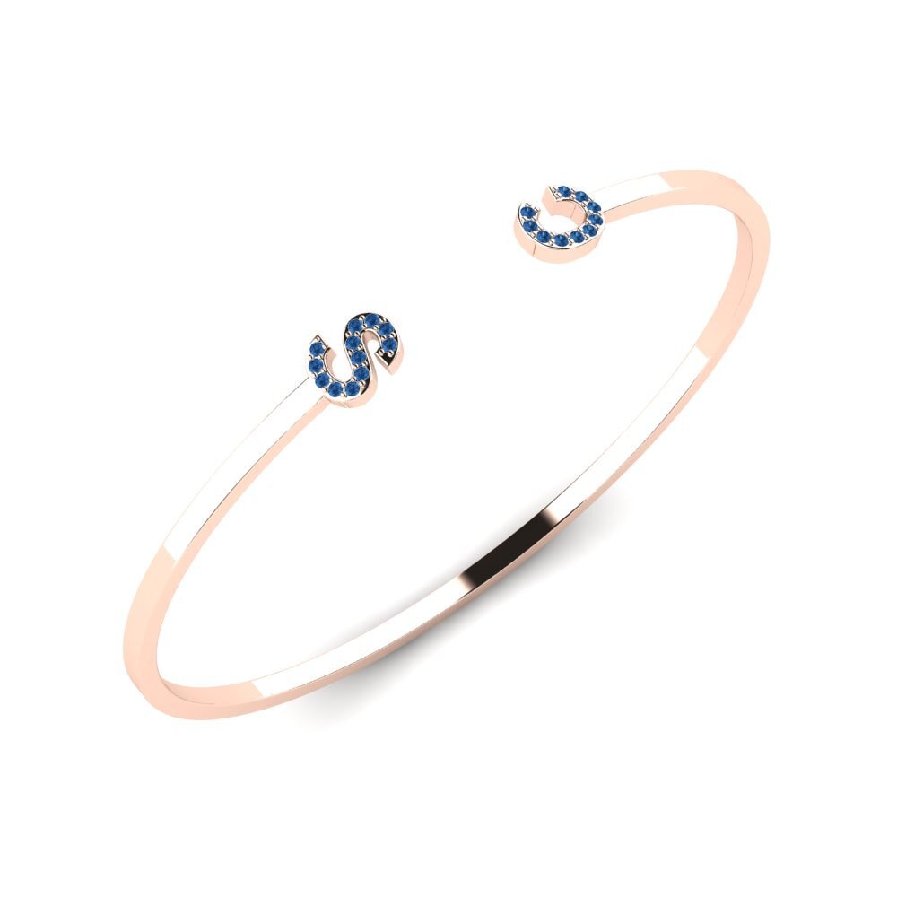 14ct Rose Gold Dark Blue Zirconia Women's Bracelet Rosann